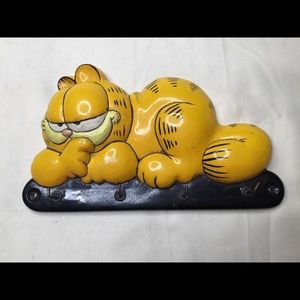Vintage 1981 Clay Art Garfield Key Holder